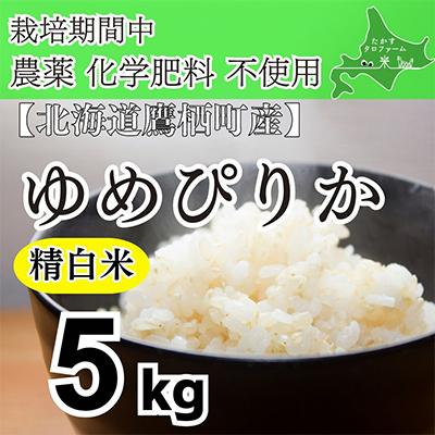 ふるさと納税 鷹栖町 栽培期間中農薬不使用　令和7年産 ゆめぴりか【精白米】5kg (紙袋)