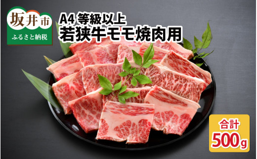A4等級以上若狭牛モモ焼肉用 500g [B-10702]