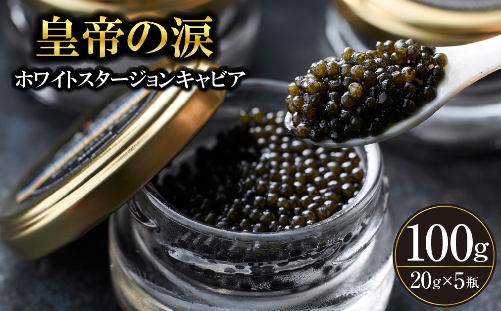 
                  【純国産キャビア】ホワイトスタージョンキャビア 100g 皇帝の涙 国産 チョウザメ 魚卵 宮崎県 宮崎 小林市
                