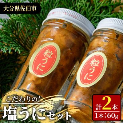 ふるさと納税 佐伯市 こだわりの塩うにセット(60g×2本)