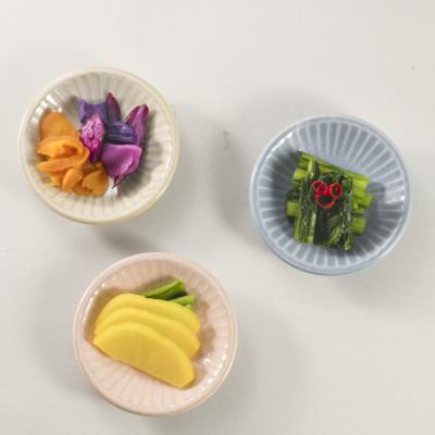 ふるさと納税 瑞浪市 【美濃焼/みずなみ焼】しのぎプレートS・小皿3枚セット　おふけグリーン |  | 02