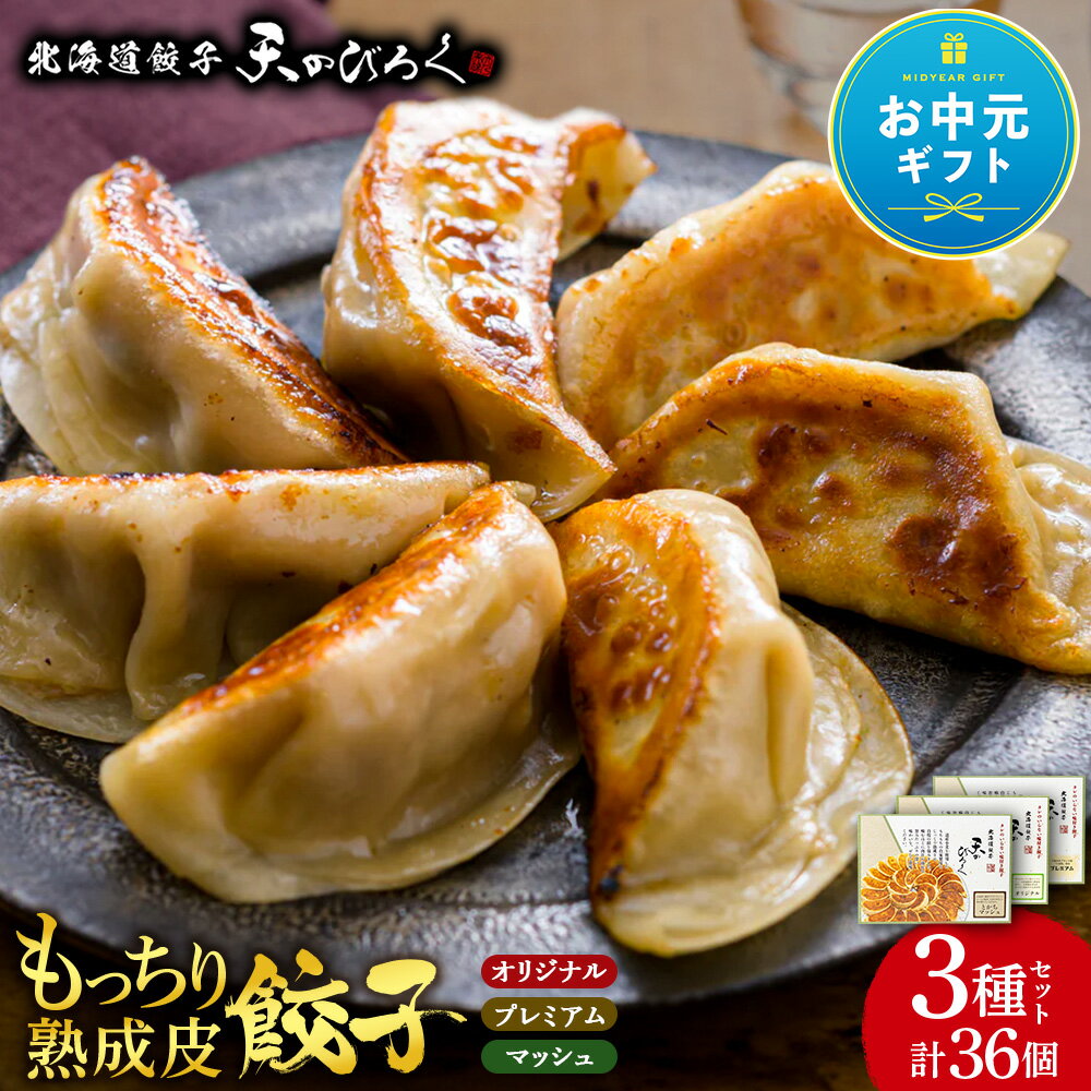 【ふるさと納税】【お中元ギフト】北海道餃子★天のびろく 3種セット＜北海道餃子天のびろく＞ 加工品 惣菜 冷凍 ぎょうざ ギョーザ 【北海道千歳市】ギフト ふるさと納税