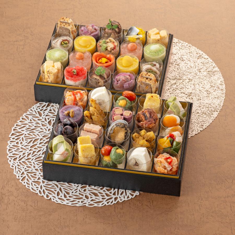 ＜レストランヒロミチ＞フレンチおせち＜フルール＞二段重27品目（冷蔵便）２～３人前【12月31日お届け】