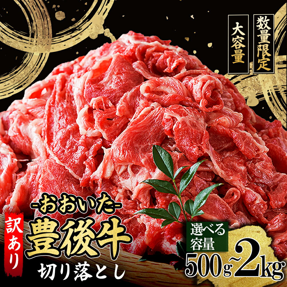 【ふるさと納税】訳あり！おおいた豊後牛 500g ～ 2kg＜選べる＞ 計500g(500g×1P) 計1kg(500g×2P) 計1.2kg(600g×2P) 計1.5kg(500g×3P) 計1.8kg(600g×3P) 計2kg(500g×4P) 肉 牛肉 国産 冷凍 小分け 九州産 すき焼き カレー 牛丼 肉じゃが 大分県 大分 姫島村 D25