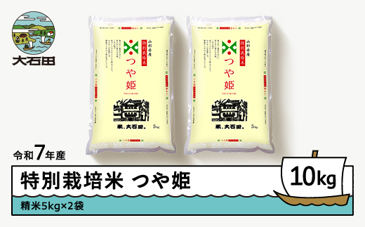 新米 米 令和7年産 米 つや姫 10㎏ 2026年2月上旬発送 大石田町産 特別栽培米 精米 ※沖縄・離島への配送不可 ja-tssxa10-2f
