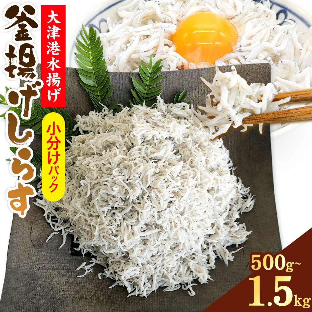 【ふるさと納税】釜揚げしらす 小分け 大津港水揚げ しらす 選べる 500g 1kg 1.5kg 川崎水産株式会社 《30日以内に出荷予定(土日祝除く)》釜揚げ 小分けパック 減塩 茨城県 河内町