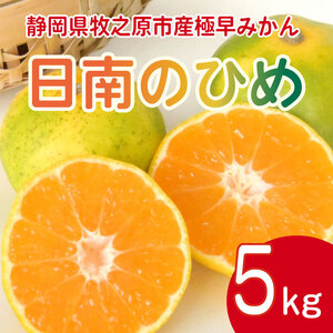 【先行予約】みかん 日南のひめ 5kg 静岡県 牧之原市 大石農園