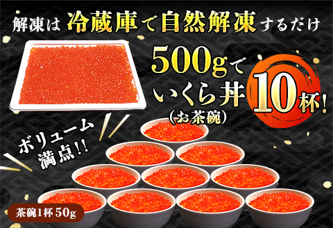 いくら醤油漬け 500g ×5個セット ＜北海道産の鮭卵＞【配送不可地域：離島】