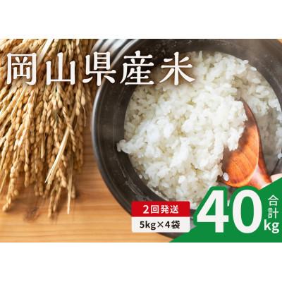 ふるさと納税 備前市 【毎月定期便】岡山県産米 20kg (5kg × 4袋)全2回