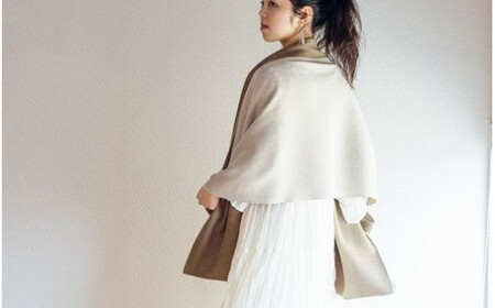 ストール CLEMATIS リバーシブル和紙ストール ( 折り返しポケット・ブラウン ) レディース | 大判 ストール リバーシブル 和紙 おしゃれ シンプル マフラー 春 夏 新潟県 五泉市 株式