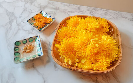 塩 しお 沖縄県産食用菊100％ 黄金のまーす 塩 4袋入り (70g×4)  BCCA001 調味料