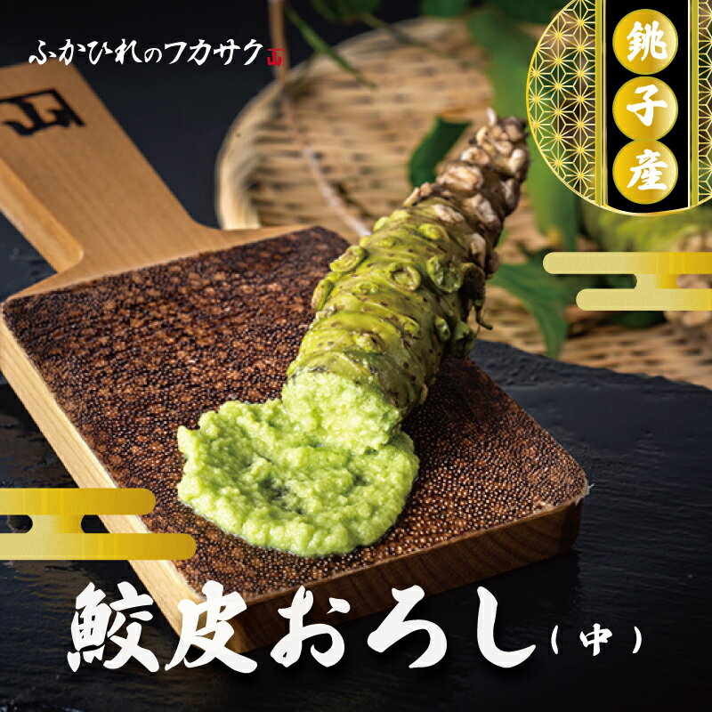 【ふるさと納税】 鮫皮おろし板(中) わさび わさびおろし おろし板 おろし 鮫 鮫皮 お刺身 寿司 わさび醤油 わさび塩 わさび菜 野菜 しょうが 薬味 そば 千葉県 銚子市