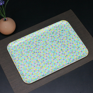 タツクラフト 友禅和紙トレー L 39cm 2枚セット 桜 金平糖 水色 【Tk323】