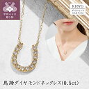 【ふるさと納税】 ネックレス ペンダント ダイヤモンド ジュエリー レディース アクセサリー 0.5ct K18 イエローゴールド 馬蹄 セミフォーマル ギフト プレゼント ジュエリーケース付 保証書付 k094-224