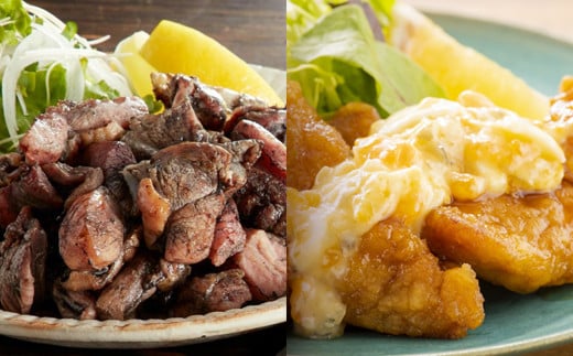 ブランド地鶏 妻地鶏 炭火焼・チキン南蛮セット 真空パック＜1-144＞地鶏 国産 鶏肉 鳥肉 炭火焼 おつまみ