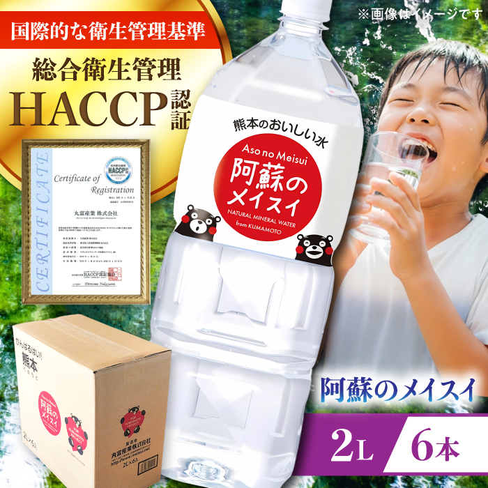 阿蘇のメイスイ 2L 6本×1ケース 天然水 水 ミネラルウォーター 備蓄 熊本 菊陽町 【丸富産業株式会社】 [BHDG005]