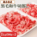 【ふるさと納税】 黒毛和牛切落し1kg 牛肉 和牛 国産牛 お肉 小分け 九州 熊本 個包装 冷凍 送料無料