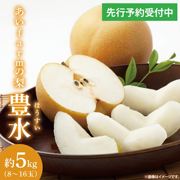 【ふるさと納税】【先行予約】【数量限定】あい farm の梨 豊水 5kg (8～16玉) | 9月上旬より順次発送 梨 なし フルーツ 果物 新鮮 旬 梨園 益子町産 (DQ002)