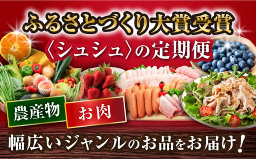【12回定期便】豚肉＆旬の農産物 ブルーベリーコース（ 豚肉 いちご ハムセット 野菜 果物 ブルーベリー みかん お米 ）/ 便利な定期便 バラエティ定期便 バラエティ / 大村市 / おおむら夢フ