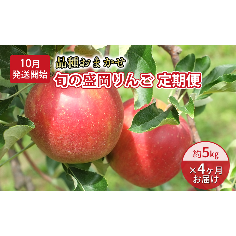 10月発送開始　りんご工房きただ　旬の盛岡りんご「定期便」約5kgりんご