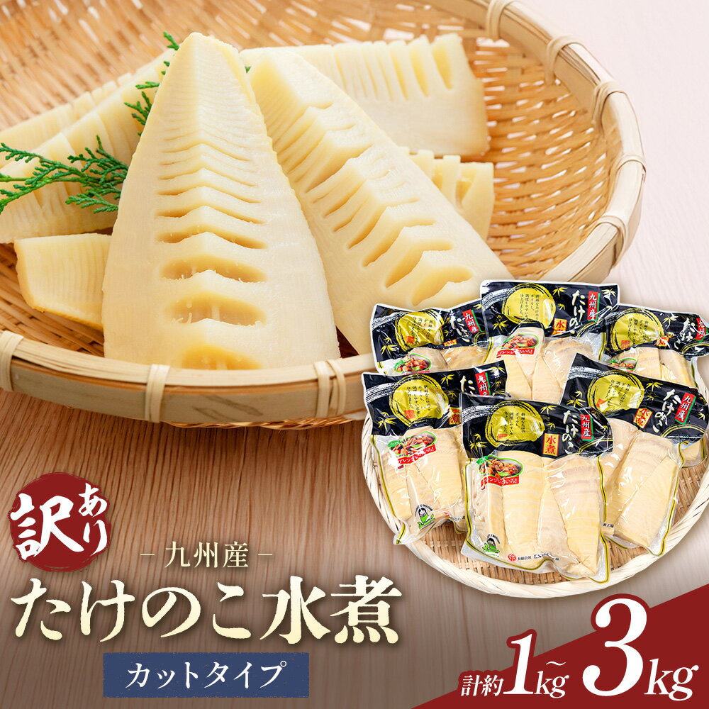 【ふるさと納税】訳あり たけのこ 水煮 カットタイプ 九州産 選べる内容量 2袋 4袋 6袋 (1袋500g) 北薩農産加工場《90日以内に出荷予定(土日祝除く)》鹿児島県 さつま町 送料無料 惣菜 タケノコ 筍 竹の子 パック 水煮 お取り寄せグルメ