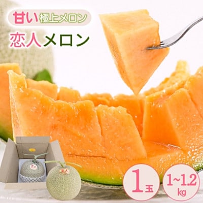 熊本県 美里町 「恋人メロン」 1玉(1.0〜1.2kg) 【上田農園】【1624964】