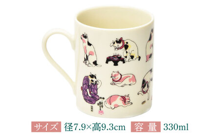 【美濃焼】 江戸猫マグペア 『たとえ尽の内』 【山勝美濃陶苑】 マグ ペア ギフト (EDN-03)[MEC055]