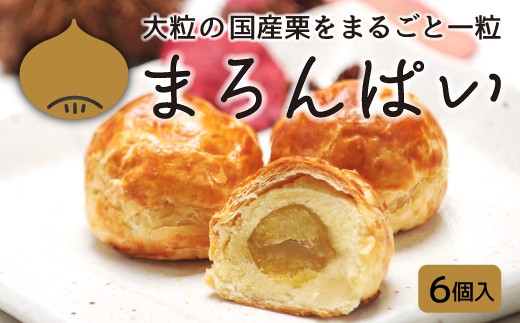 【 父の日 対応 】 スイーツ まろんぱい 6個 国産 和菓子 栗 マロン パイ 個包装 生クリーム 白餡 雅心苑  静岡県 沼津市 ギフト 贈答