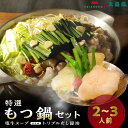 【ふるさと納税】大昌園「特選もつ鍋セット・塩牛スープ/トリプルだし醤油 2～3人前 特製辛味調味料付き」