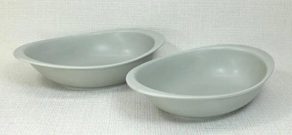 【波佐見焼】 18×13.5×5.5cm楕円オーブン鉢2個組GRM【西海陶器】2 37659｜波佐見焼 陶器