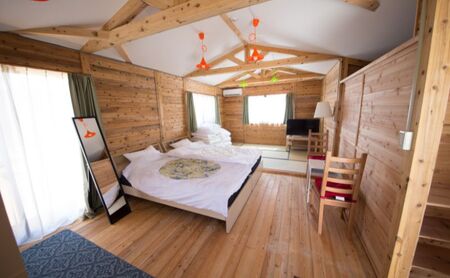 淡路島 シーアイガ海月 【ペットと一緒に宿泊】ログハウスBBQプラン☆1泊２食付きペア宿泊券 兵庫県 洲本市 淡路島