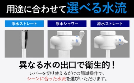 【113001】浄水器【ジョイスペース】 浄水器 約8年カートリッジ交換不要 1way 長寿命 PFOS PFOA 有機フッ素 化合物 蛇口 据置型 据え置き 活性炭 カートリッジ 交換不要 蛇口 蛇