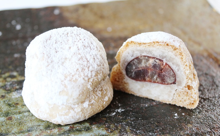 京丹波 銘菓 麦こまち 10個入り （ 栗 饅頭 まんじゅう 和菓子 白あん 和知 老舗 七福堂 ）