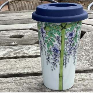有田焼 Traveling Tumbler / Fuji トラベリングタンブラー 藤【 幸楽窯 / YUIKA Lab 】コンビニ コーヒー Mサイズ 食器 器 カップ A11-76_イメージ2