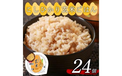 こしひかり 玄米ごはんパック 160g 24個 玄米 米 ごはん ご飯 こめ パックライス パックご飯 パックごはん ご飯パック ごはんパック パック ライス 備蓄 保存 非常 防災 電子 レンジ 温