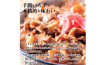 香川県産黒毛和牛 オリーブ牛 ハンバーグ3袋(100g×6枚入)&牛すき丼3食セット_M04-0050