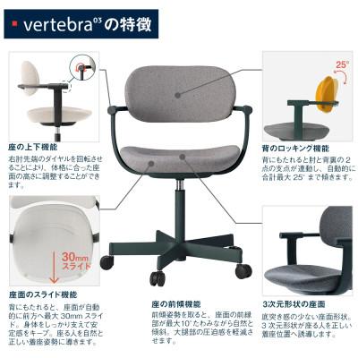 ふるさと納税 近江八幡市 イトーキ『バーテブラ03』5本脚 フレーム:ダークグリーン CD張地:グレーC |  | 03