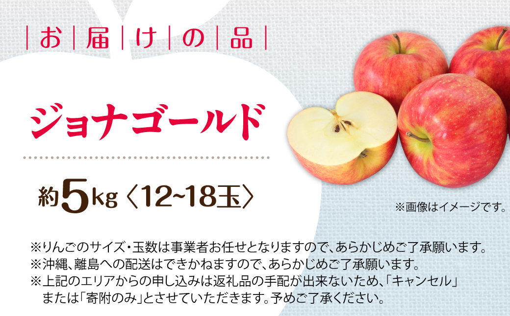 【先行予約】＜2026年10月下旬よりお届け＞北海道壮瞥町　りんご　品種名「ジョナゴールド」12～18玉約5kg SBTF019