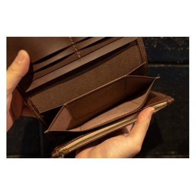 ふるさと納税 宗像市 コンチョ付ロングウォレット(長財布)【CAFE&LEATHER Dii】_HA0173 |  | 01