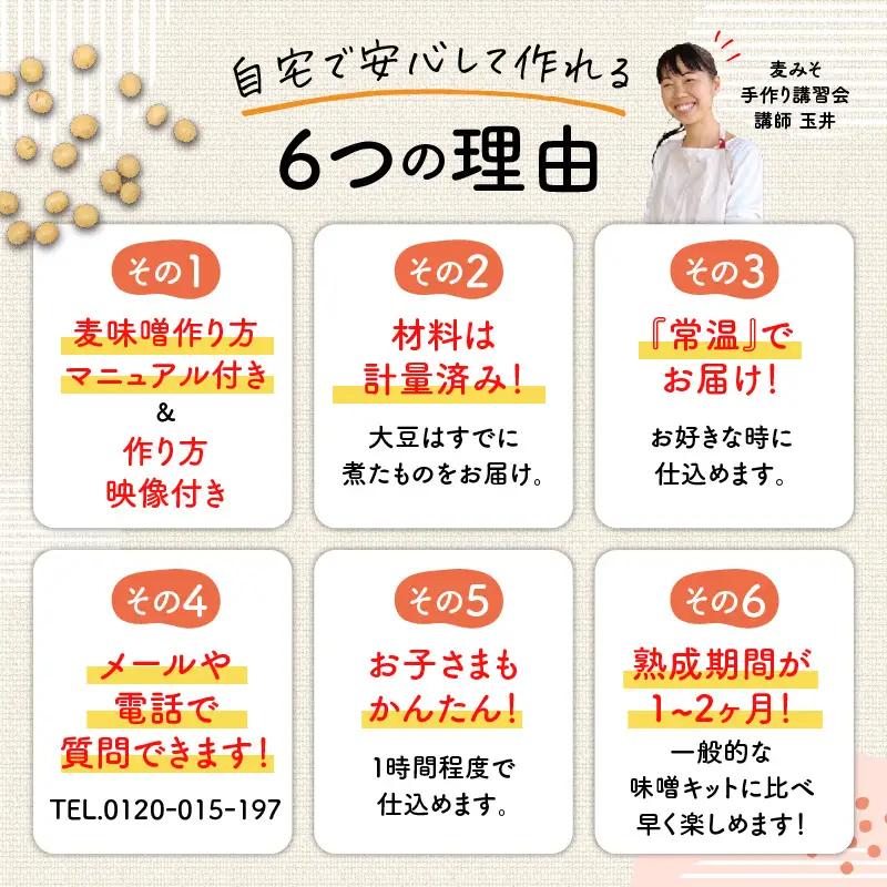  「 かねよ みそ しょうゆ 」麦味噌 手作り キット 1kg K058-004_01 調味料