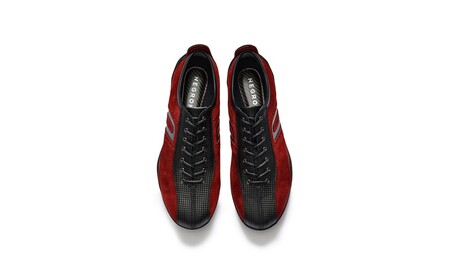 NEGRONI(ネグローニ) サイズ：26.5cm ドライビングシューズ イデアコルサ オイルバーニッシュスエード&カーボンファイバー（カラー：イグニションレッド）【041-003-1-6】