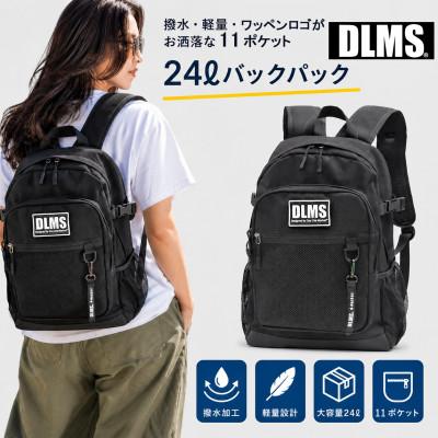 ふるさと納税 篠栗町 撥水・軽量・多収納、毎日に寄り添う多機能24L ワッペン バックパック ブラック/ホワイト DLMS