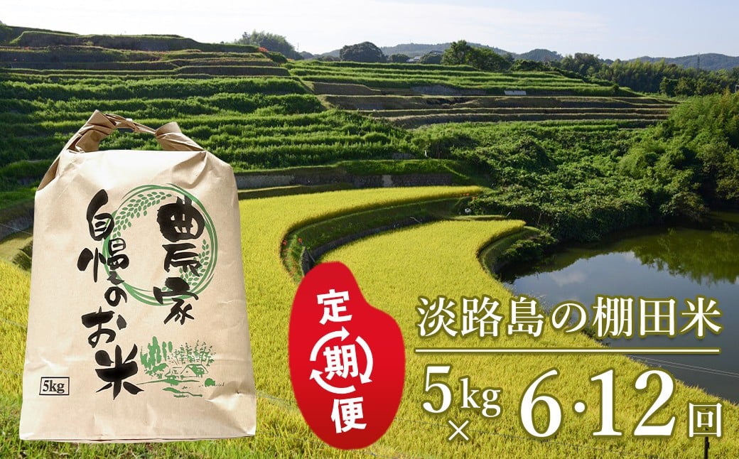 
            【定期便】淡路島の棚田米 5kg×6回・12回・隔月6回
          