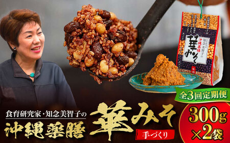 薬膳みそ 【全3回定期便】沖縄薬膳華みそ 計600g (300g×2個)  BCBU011 味噌