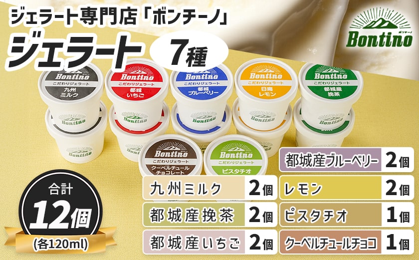 【母の日】ジェラート専門店「ボンチーノ」7種12個セット≪5月7日～10日お届け≫_MJ-1565-MG