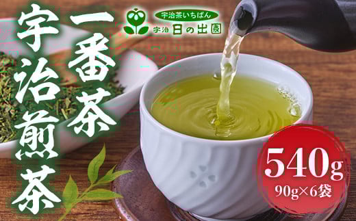 ＜2024年産＞一番茶 宇治煎茶(計540g・90g×6袋)【uj-AG005】【宇治日の出園】