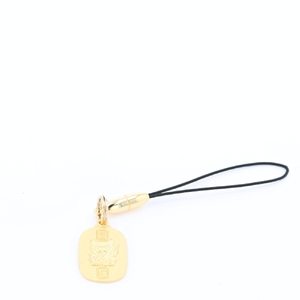 [K24] 純金製小判ストラップ (招き猫)