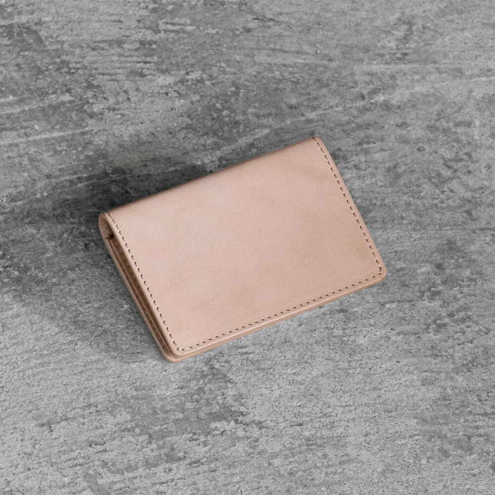 【ふるさと納税】栃木レザー使用｜約50枚収納 本革名刺入れ｜Card holder 02｜タン｜minca（全7色）