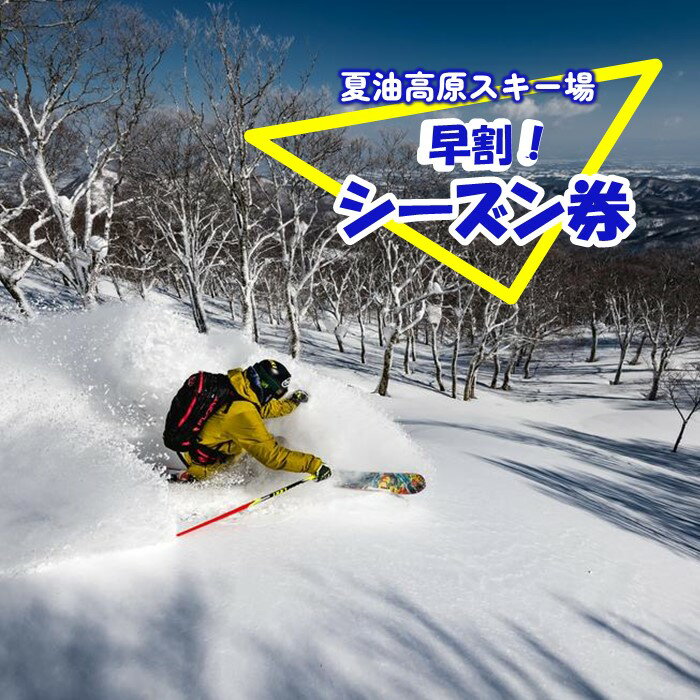 【ふるさと納税】早割 夏油高原スキー場 シーズン券 [ 大人 ]　夏油高原 スキー場 前売り リフト 利用券 期間限定 (～12/14までの申込) チケット アクティビティ 体験 ウィンター スポーツ スキー スノボー 岩手県 北上市 夏油 北日本リゾート S0137