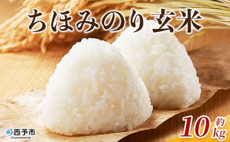 ＜令和8年産 ちほみのり 玄米 10kg＞げんまい 米 こめ コメ ご飯 穀物 10キロ 産地直送 愛媛県産 西予市産 特産品 やまこのうえん 愛媛県 西予市【常温】『2026年9月上旬より順次出荷予定』UYN0002